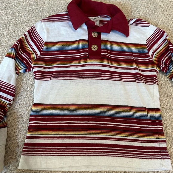 Vintage JCPenney striped long sleeve 80s shirt size 7 large - Picture 5 of 6